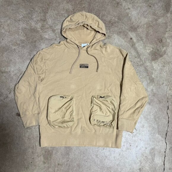 adidas Tan Hoodie with Front Pockets - Picture 7 of 8